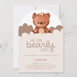 可愛いクマ我々は赤ちゃんシャワーアーチを待つことができる 招待状