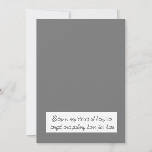 可愛いクマ私たちは心底待ち男の子の赤ちゃんシャワー 招待状 (裏面)