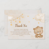 可愛いクマ私たちは心待ちできる赤ちゃんシャワーありがとう サンキューカード (正面/裏面)