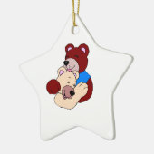 可愛いクマ セラミックオーナメント (左)