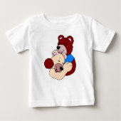 可愛いクマ ベビーTシャツ (正面)