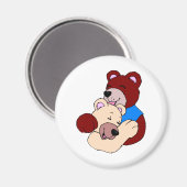 可愛いクマ マグネット (正面/裏面)