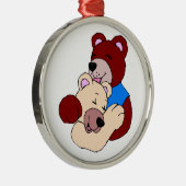 可愛いクマ メタルオーナメント (右)