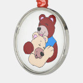 可愛いクマ メタルオーナメント (左)