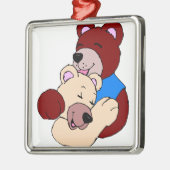 可愛いクマ メタルオーナメント (左)