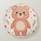 可愛いクマ ラウンドクッション (裏面)