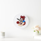 可愛いクマ ラウンド壁時計 (ホーム)