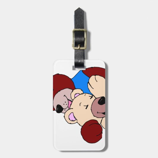 可愛いクマ ラゲッジタグ (正面縦)