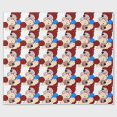 可愛いクマ ラッピングペーパー (フラット)