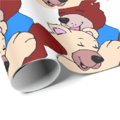 可愛いクマ ラッピングペーパー (ロールコーナー)