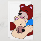 可愛いクマ 便箋 (正面/裏面)