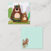 可愛いクマinレデルホセン ノートカード (正面/裏面)