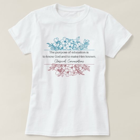 可愛いクラシカル会話ホームスクール先生 Tシャツ (デザイン正面)