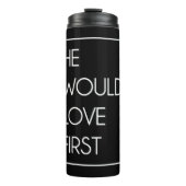 可愛いクリスチャンおもしろい誕生日が大好き タンブラー (正面)