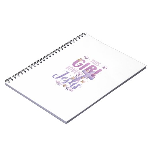 可愛いクリスチャンの女の子イエスが大好き ノートブック (左側)