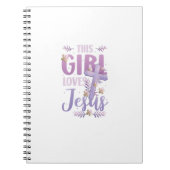 可愛いクリスチャンの女の子イエスが大好き ノートブック (正面)