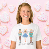 可愛いクリスマスくるみ割り手描きパステルキッズ Tシャツ