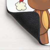 可愛いクリスマスのテディキスをするベア マウスパッド (コーナー)