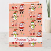 可愛いクリスマスの喜び カード (正面)