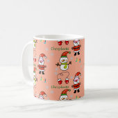 可愛いクリスマスの喜び コーヒーマグカップ (正面左)