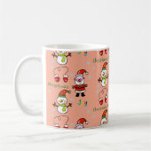可愛いクリスマスの喜び コーヒーマグカップ (左)