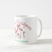 可愛いクリスマスの妖精とキノコ コーヒーマグカップ (正面右)