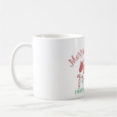 可愛いクリスマスの妖精とキノコ コーヒーマグカップ (左)