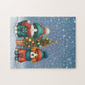 可愛いクリスマスの子犬&子猫 ジグソーパズル (横)