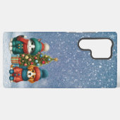 可愛いクリスマスの子犬&子猫 SAMSUNG GALAXYケース (裏面横)