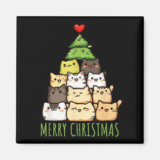 可愛いクリスマスの猫愛グッズ かわいい猫ママ マグネット