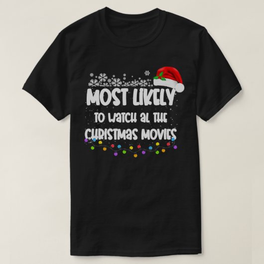 可愛いクリスマスを見るおもしろいのは最も多い Tシャツ (デザイン正面)