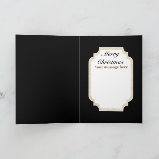 可愛いクリスマスアートデコレディースにメッセージを追加 シーズンカード (内部)