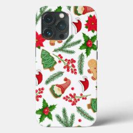 可愛いクリスマスイラストレーション柄ケース iPhone 13 PROケース