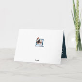 可愛いクリスマスカード付き/バセット、プレゼント&ハウス シーズンカード (裏面)