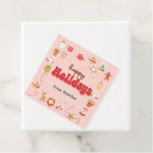 可愛いクリスマスキッズホリデーパーティーの招待 フェイバータグ (インサイチュ)