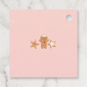 可愛いクリスマスキッズホリデーパーティーの招待 フェイバータグ (裏面)