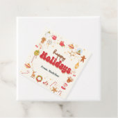 可愛いクリスマスキッズホリデーパーティーの招待 フェイバータグ (インサイチュ)