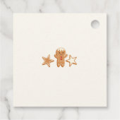 可愛いクリスマスキッズホリデーパーティーの招待 フェイバータグ (裏面)