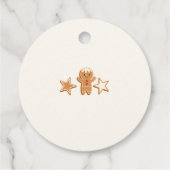 可愛いクリスマスキッズホリデーパーティーの招待 フェイバータグ (裏面)