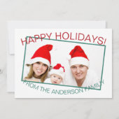 可愛いクリスマスキットンイラストレーションフォトカード (裏面)