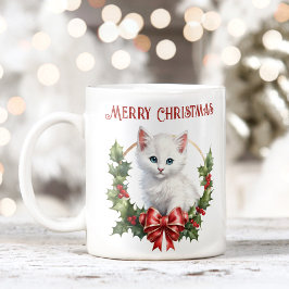 可愛いクリスマスキティ猫好き名マグカップ コーヒーマグカップ