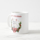 可愛いクリスマスキティ猫好き名マグカップ コーヒーマグカップ (正面左)