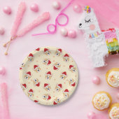 可愛いクリスマスコーギドッグパターン |休日 ペーパープレート (パーティー)