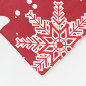 可愛いクリスマスシンボルパターン赤と緑 フリースブランケット (角)