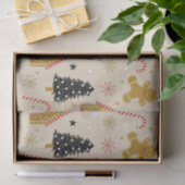 可愛いクリスマスシンボルパターン 薄葉紙 (ギフト)