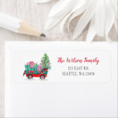 可愛いクリスマスツリーの車のアドレス ラベル (インサイチュ)