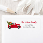 可愛いクリスマスツリーの車のアドレス ラベル (インサイチュ)