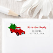 可愛いクリスマスツリーの車のアドレス ラベル (インサイチュ)