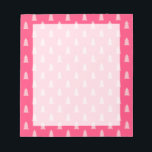 可愛いクリスマスツリーパステルとホットピンク ノートパッド<br><div class="desc">モダンミニマルなクリスマスパターン。</div>