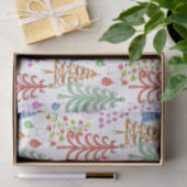 可愛いクリスマスツリーレッドグリーンピンクブルーパターン 薄葉紙 (ギフト)